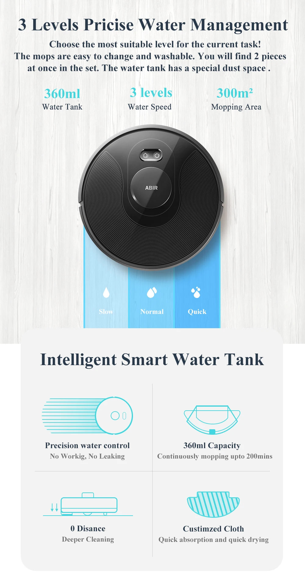ABIR X8 Robot Vacuum Cleaner ,Laser System, Multiple Floors Maps, Zone Cleaning,Restricted Area Setting for Home Carpet Cleaning.