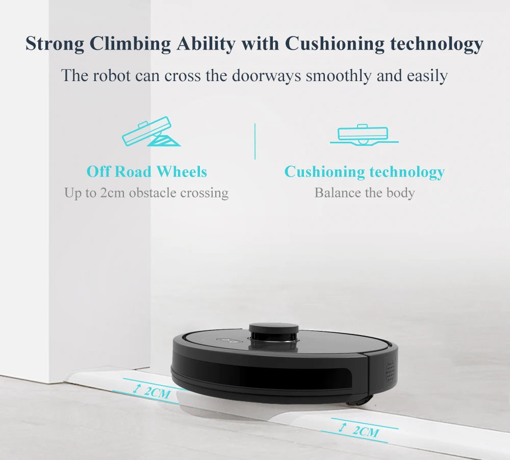 ABIR X8 Robot Vacuum Cleaner ,Laser System, Multiple Floors Maps, Zone Cleaning,Restricted Area Setting for Home Carpet Cleaning.
