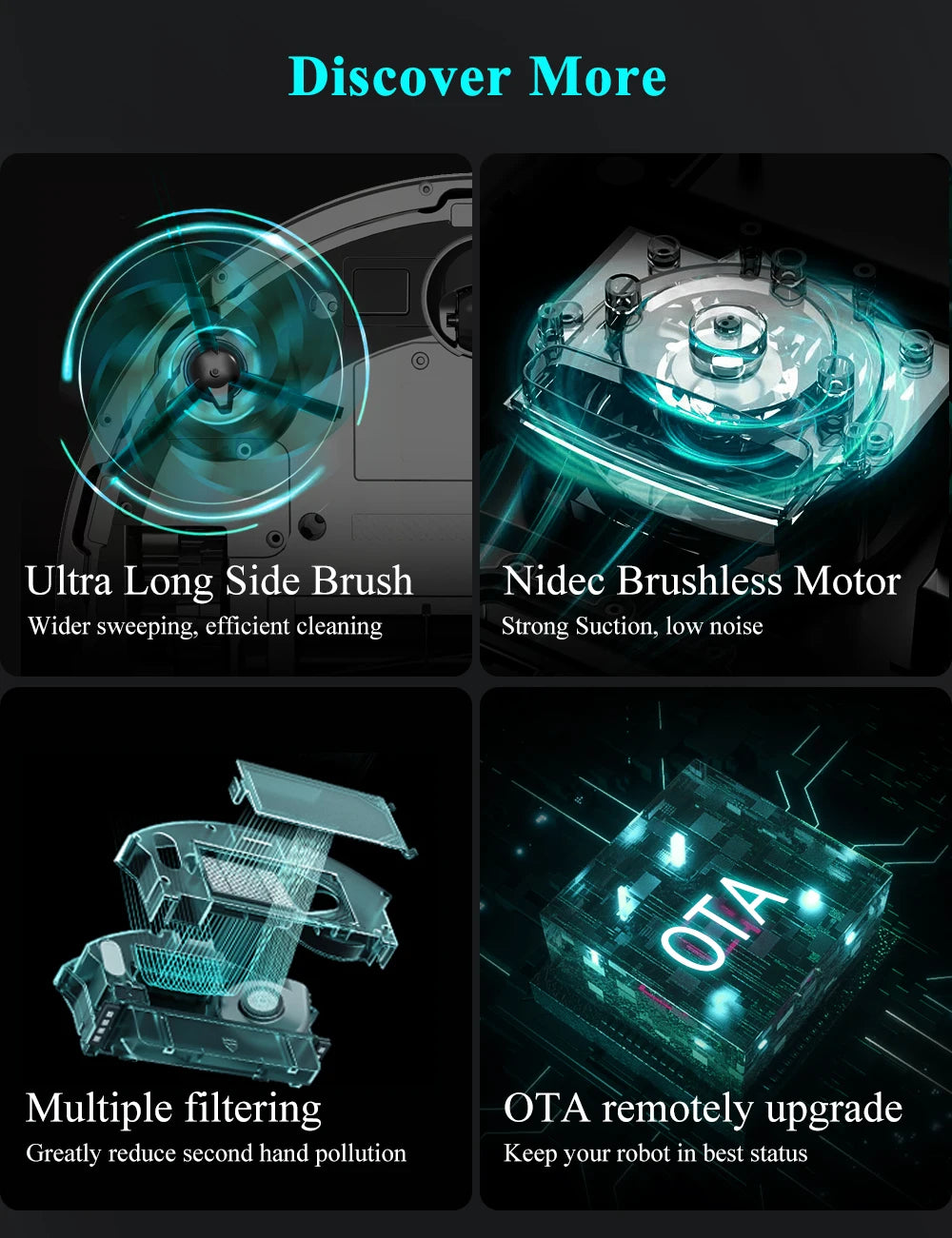 ABIR X8 Robot Vacuum Cleaner ,Laser System, Multiple Floors Maps, Zone Cleaning,Restricted Area Setting for Home Carpet Cleaning.
