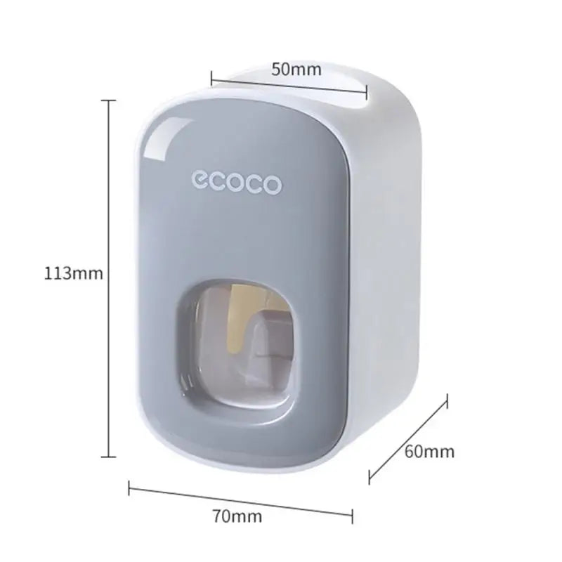 Automatic Toothpaste Dispenser Squeezers Toothpaste Tooth Dust-proof Toothbrush Holder Wall Mount Stand Bathroom Accessories Set.