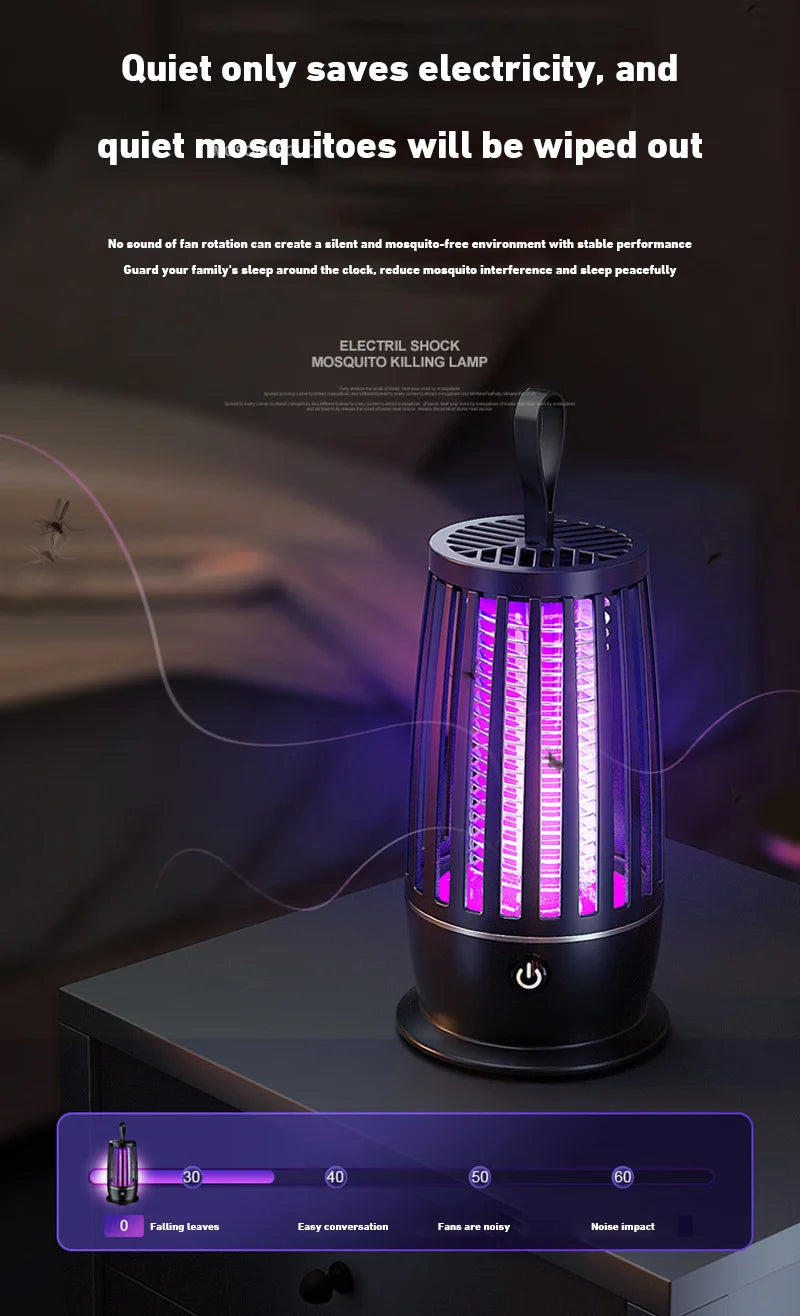 Lampe Anti-Moustiques Pro 4000mAh — Zéro Piqûres, Zéro Bruit 🌙
