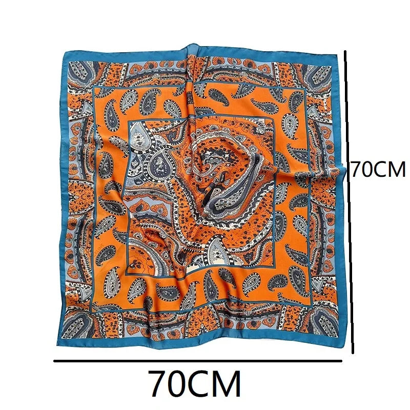 New Silk Scarf Neckerchief Women's Silk Square Scarf Purse Luxury Scarf for Women Designer Silk Headscarf SJ01.