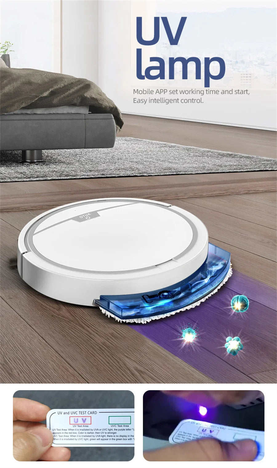 New Wireless Smart Vacuum Cleaner App Control Wet And Dry Floor Sweep 2800PA Suction Super Quiet Mopping Machine Cleaning Robot.