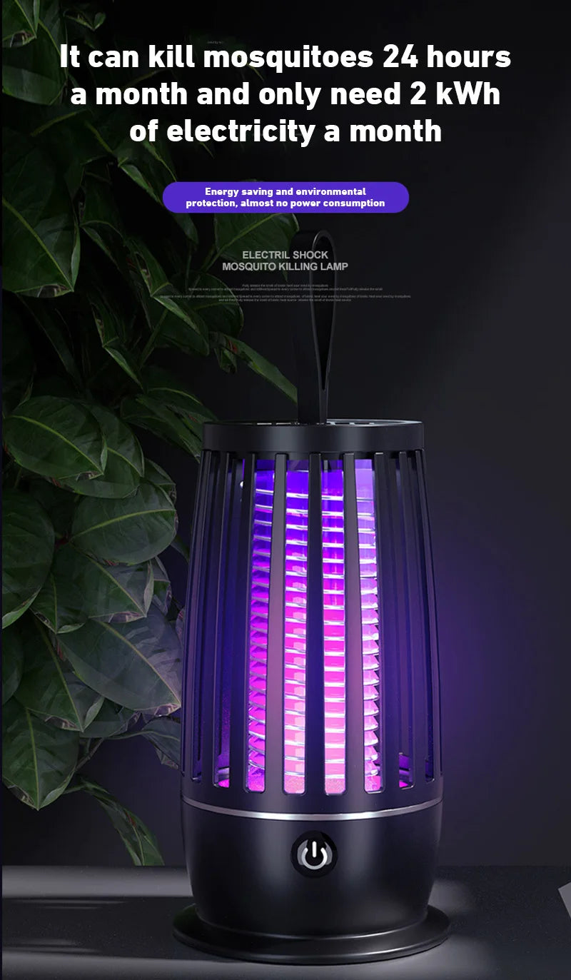 Lampe Anti-Moustiques Pro 4000mAh — Zéro Piqûres, Zéro Bruit 🌙
