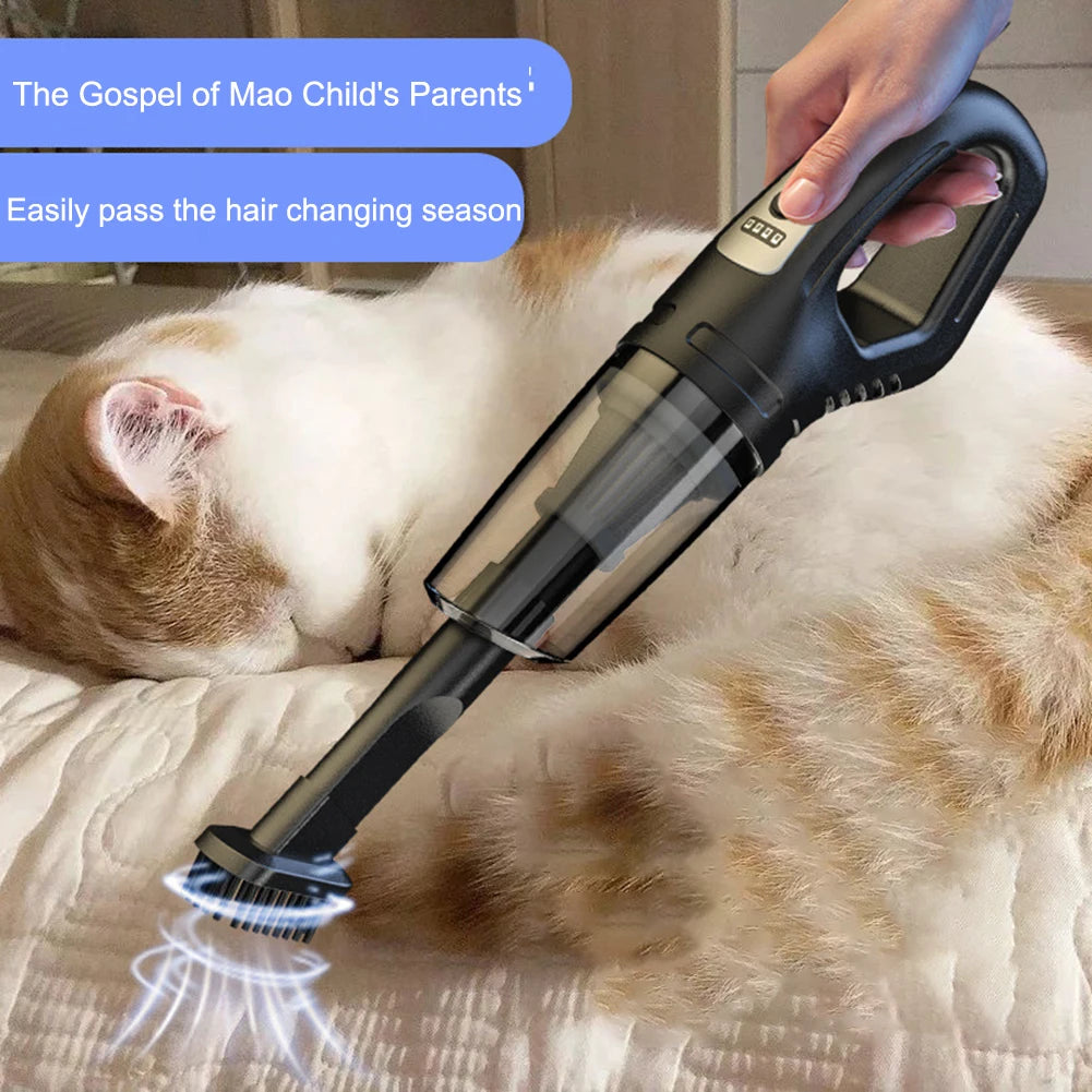 120W Portable Car Vacuum Cleaner USB Charging Handheld Cordless Vacuum Cleaner Powerful Suction for Auto/Home/Office/Pet Hair.