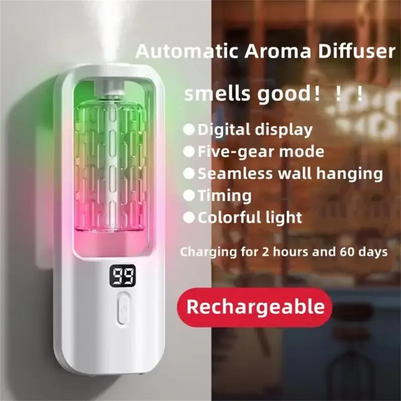 Aroma Diffuser Humidifier Fragrance Essential Oil Aromatherapy Machine Air Freshener Hotel Bedroom Toilet Bathroom Deodorization.
