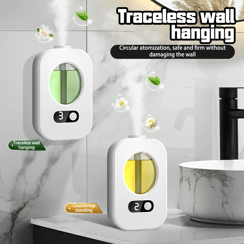 Automatic Diffuser Aromatherapy Machine Air Fragrance Air Freshener Toilet Bathroom Aroma Essential Oil Dispenser Humidifier.