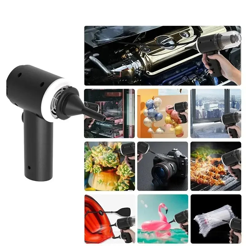 9000Pa Wireless Car Vacuum Cleaner USB Charging 1200mAh Portable Cleaning Appliance Mini Wet and Dry Vacuum Cleaner Household.