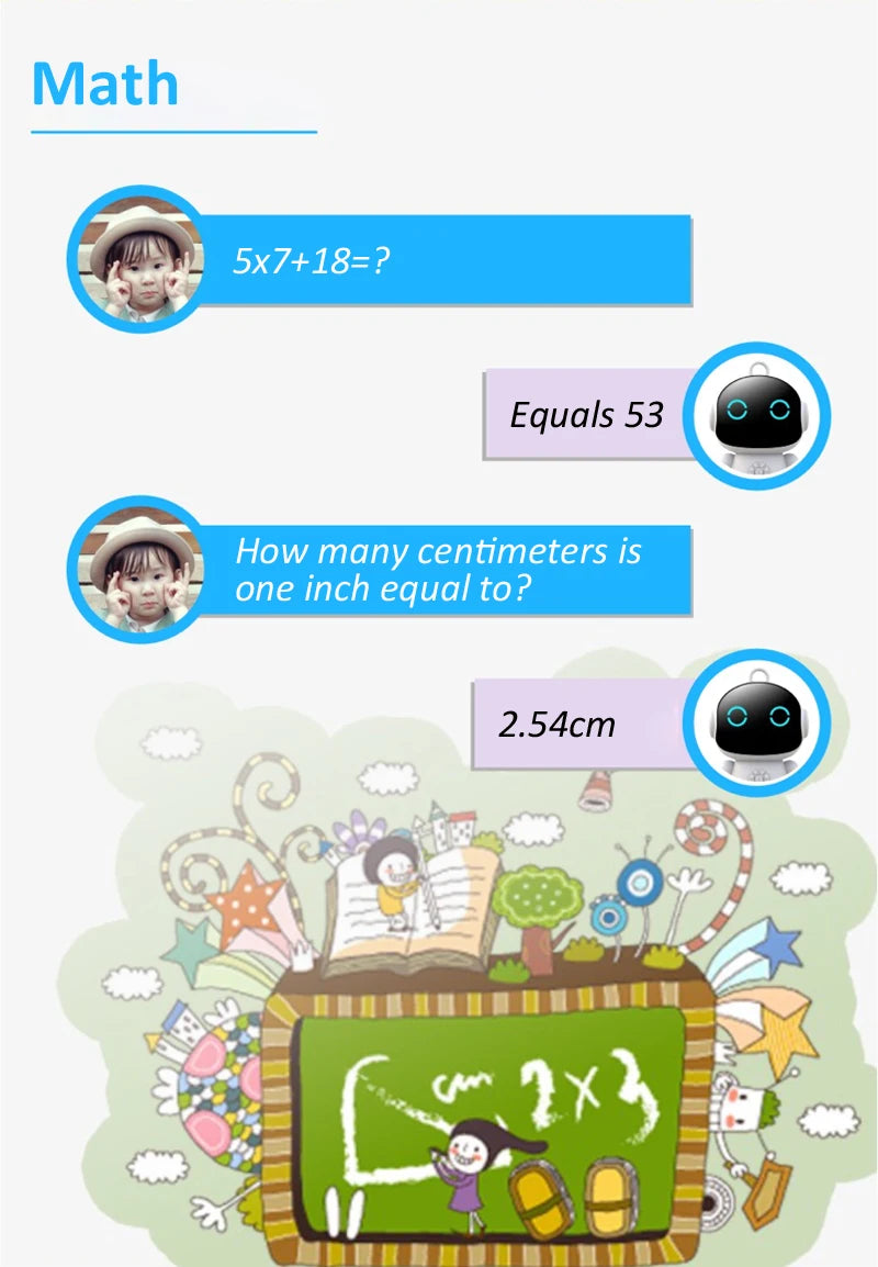 Robot Éducatif Interactif pour Enfants — Apprentissage Intelligent, WiFi 🎓
