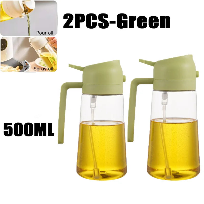 200/300/500ml Oil Spray Bottle BBQ Cooking Olive Oil Sprayer Plastic Baking Oil Spray Empty Bottle Vinegar Bottle Or  Oil brush.
