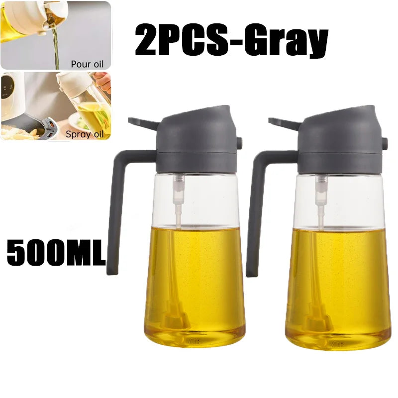 200/300/500ml Oil Spray Bottle BBQ Cooking Olive Oil Sprayer Plastic Baking Oil Spray Empty Bottle Vinegar Bottle Or  Oil brush.