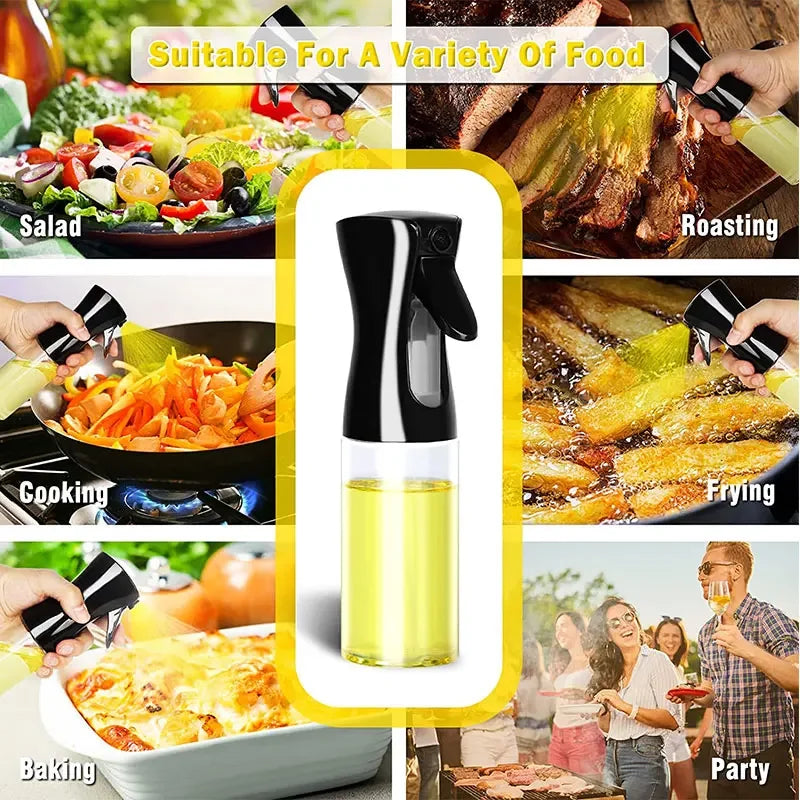 200/300/500ml Oil Spray Bottle BBQ Cooking Olive Oil Sprayer Plastic Baking Oil Spray Empty Bottle Vinegar Bottle Or  Oil brush.
