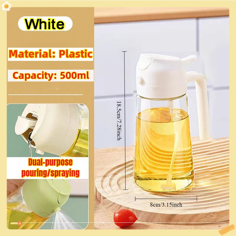 200/300/500ml Oil Spray Bottle BBQ Cooking Olive Oil Sprayer Plastic Baking Oil Spray Empty Bottle Vinegar Bottle Or  Oil brush.