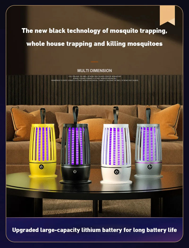 Lampe Anti-Moustiques Pro 4000mAh — Zéro Piqûres, Zéro Bruit 🌙