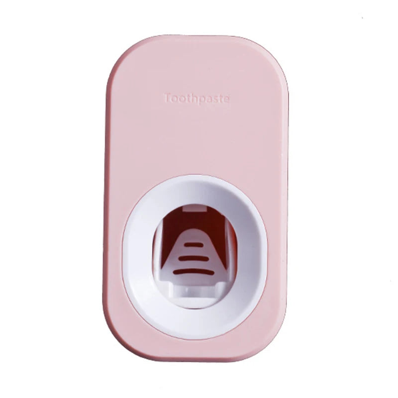 Automatic Toothpaste Dispenser Squeezers Toothpaste Tooth Dust-proof Toothbrush Holder Wall Mount Stand Bathroom Accessories Set.