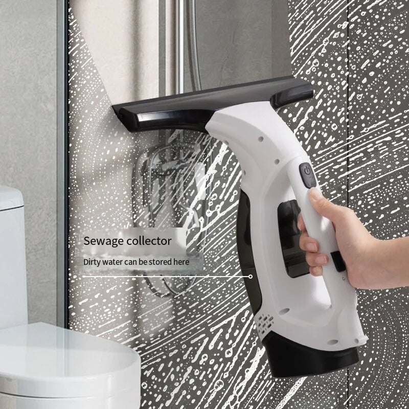 Multifunctional Electric Cordless Window Cleaner Machine White Cordless Rechargeable Automatic Portable Glass Cleaner Tools.