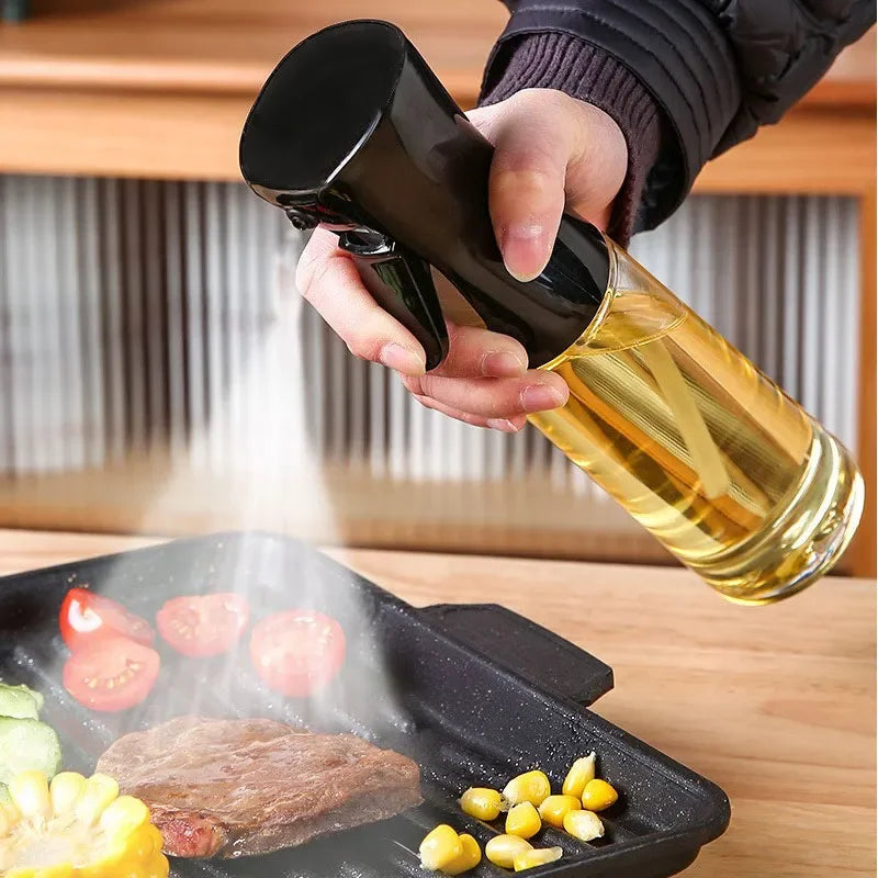 200/300/500ml Oil Spray Bottle BBQ Cooking Olive Oil Sprayer Plastic Baking Oil Spray Empty Bottle Vinegar Bottle Or  Oil brush.