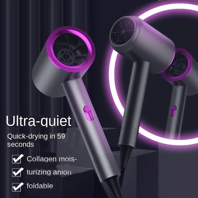 Hair Dryer High-Power Blue Light Negative Ion Ultra Silent Hair Care Quick Dry Home Powerful Constant Anion Electric Hair Dryer.