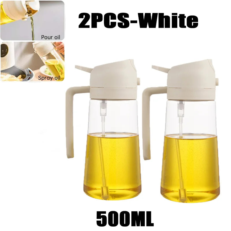 200/300/500ml Oil Spray Bottle BBQ Cooking Olive Oil Sprayer Plastic Baking Oil Spray Empty Bottle Vinegar Bottle Or  Oil brush.