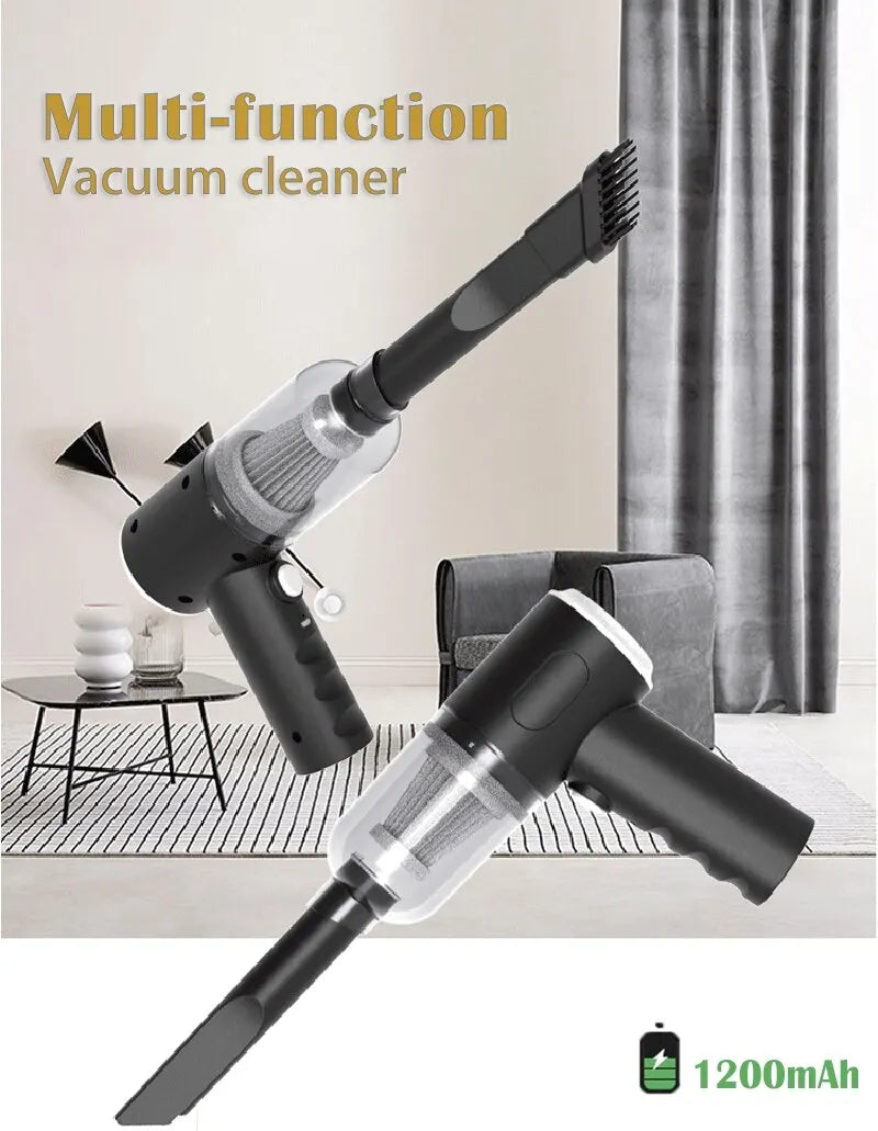 9000Pa Wireless Car Vacuum Cleaner USB Charging 1200mAh Portable Cleaning Appliance Mini Wet and Dry Vacuum Cleaner Household.