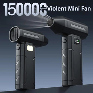 Mini souffleur turbo 150 000 tr/min — Ventilateur portable sans fil puissant