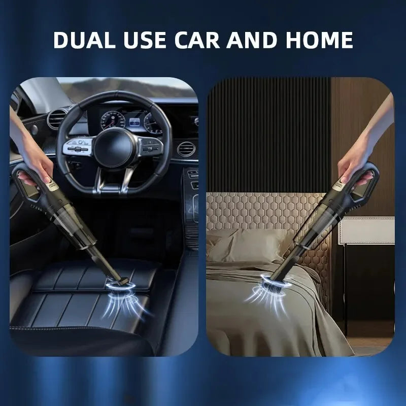 120W Portable Car Vacuum Cleaner USB Charging Handheld Cordless Vacuum Cleaner Powerful Suction for Auto/Home/Office/Pet Hair.
