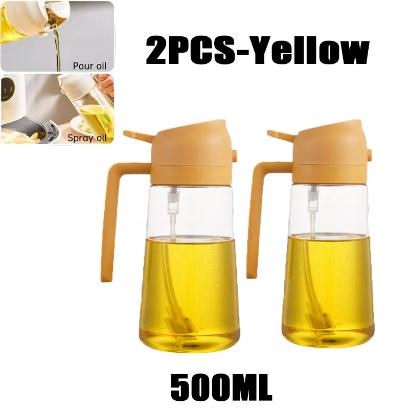 200/300/500ml Oil Spray Bottle BBQ Cooking Olive Oil Sprayer Plastic Baking Oil Spray Empty Bottle Vinegar Bottle Or  Oil brush.
