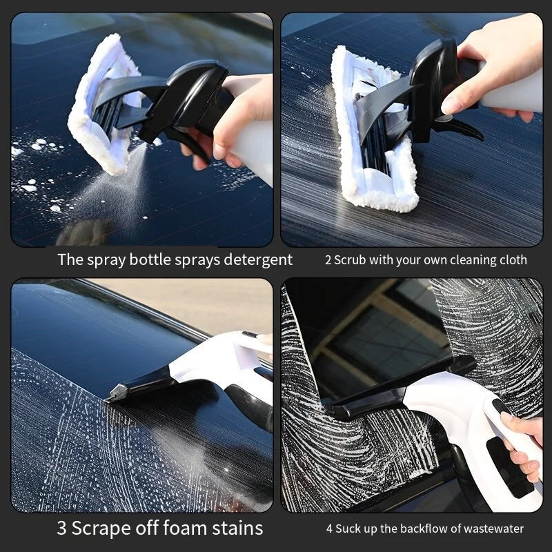 Multifunctional Electric Cordless Window Cleaner Machine White Cordless Rechargeable Automatic Portable Glass Cleaner Tools.