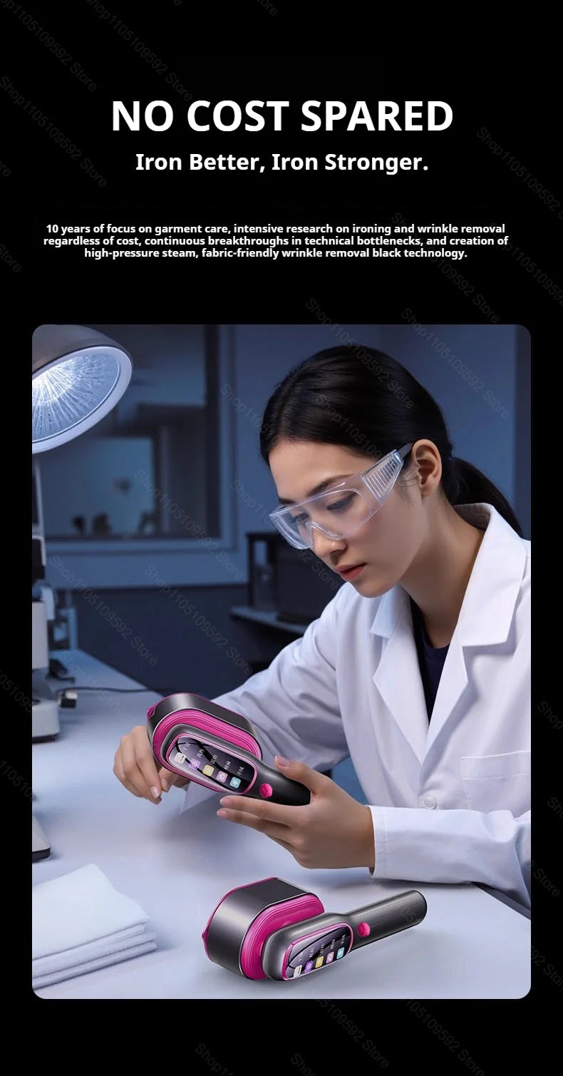 NEW Handheld Steam Iron Garment Steamer Portable Mini for Clothes Fast Heating Travel Garment Fabric Press Machine with Home.
