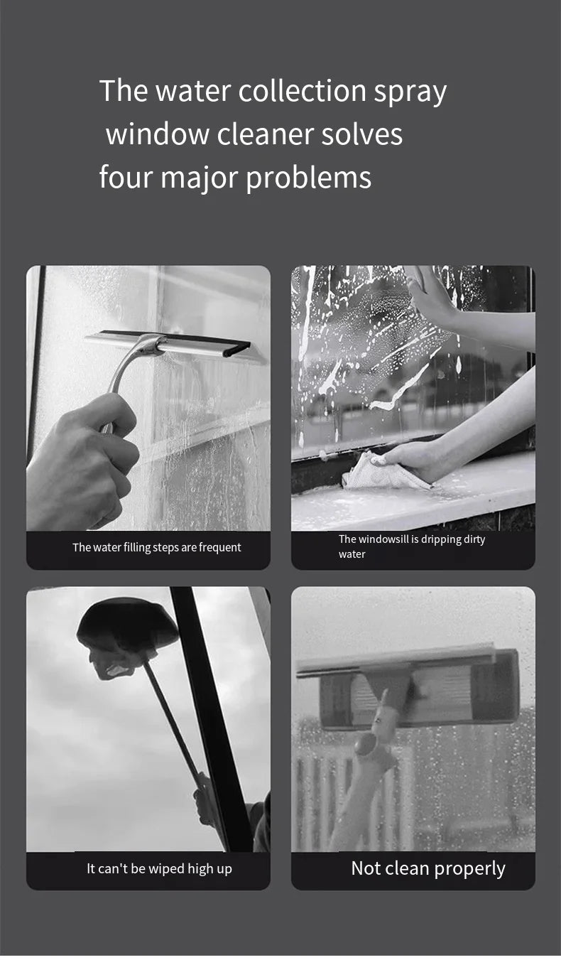 Multifunctional Electric Cordless Window Cleaner Machine White Cordless Rechargeable Automatic Portable Glass Cleaner Tools.