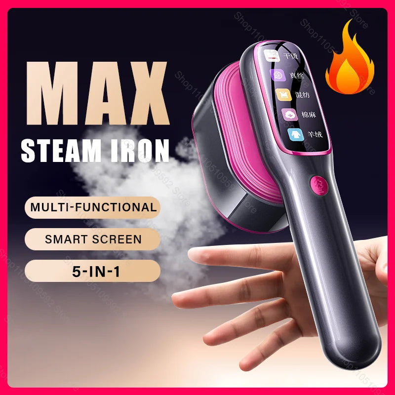 NEW Handheld Steam Iron Garment Steamer Portable Mini for Clothes Fast Heating Travel Garment Fabric Press Machine with Home.
