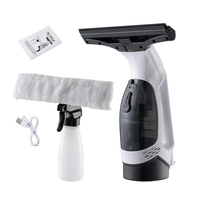 Multifunctional Electric Cordless Window Cleaner Machine White Cordless Rechargeable Automatic Portable Glass Cleaner Tools.