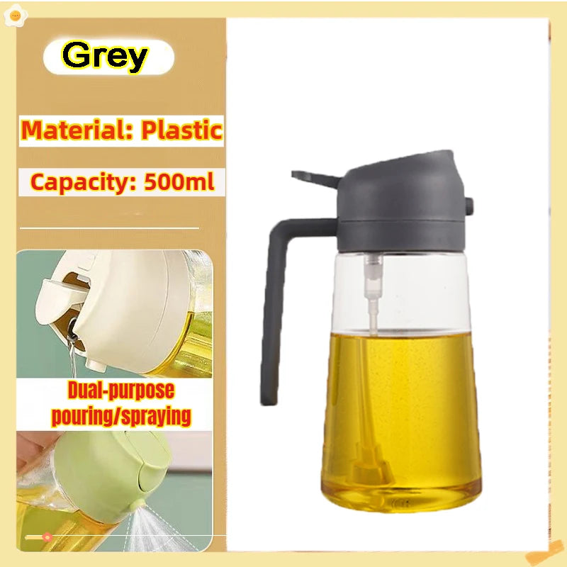 200/300/500ml Oil Spray Bottle BBQ Cooking Olive Oil Sprayer Plastic Baking Oil Spray Empty Bottle Vinegar Bottle Or  Oil brush.