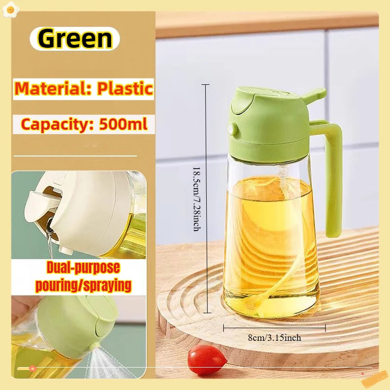 200/300/500ml Oil Spray Bottle BBQ Cooking Olive Oil Sprayer Plastic Baking Oil Spray Empty Bottle Vinegar Bottle Or  Oil brush.
