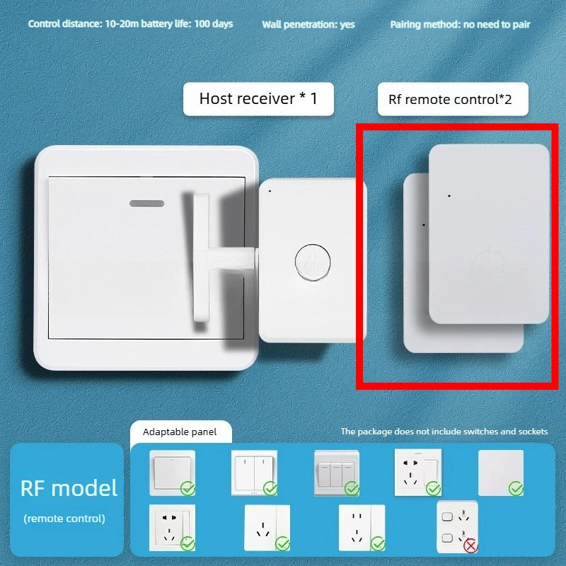 Charging Intelligence Wireless Control Light Switch Off Tool Automatic Button Indoor Light remote Switch  Portable Smart Control.