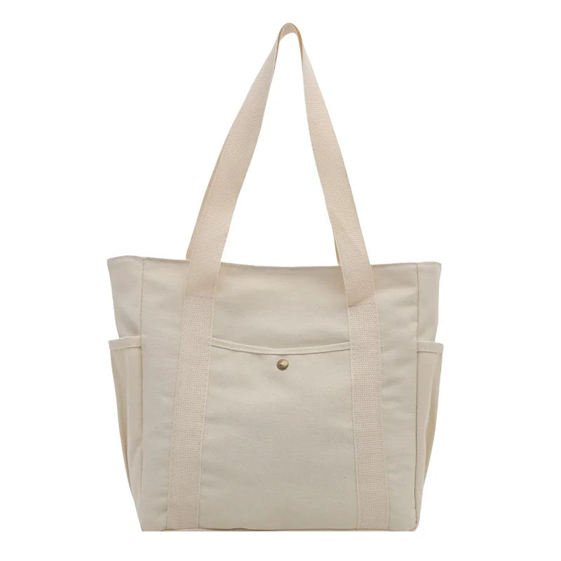 Homefish Capacity Canvas Tote Bags for Work Commuting Carrying Bag College Style Student Outfit Book Shoulder Bag Shopping Bag.