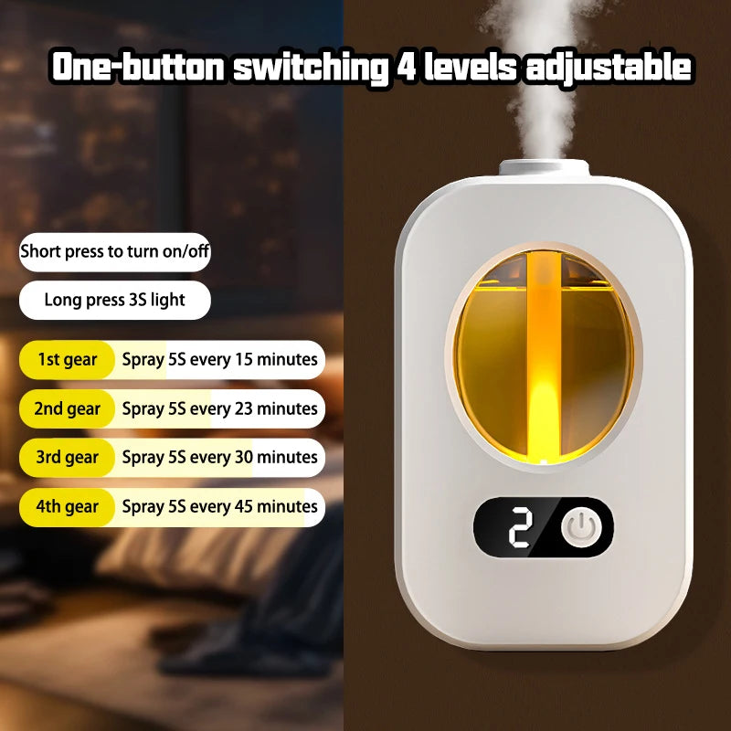 Automatic Diffuser Aromatherapy Machine Air Fragrance Air Freshener Toilet Bathroom Aroma Essential Oil Dispenser Humidifier.