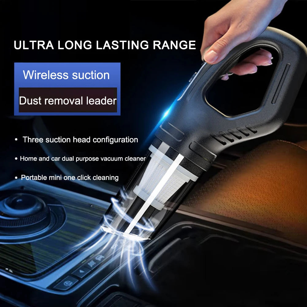 120W Portable Car Vacuum Cleaner USB Charging Handheld Cordless Vacuum Cleaner Powerful Suction for Auto/Home/Office/Pet Hair.