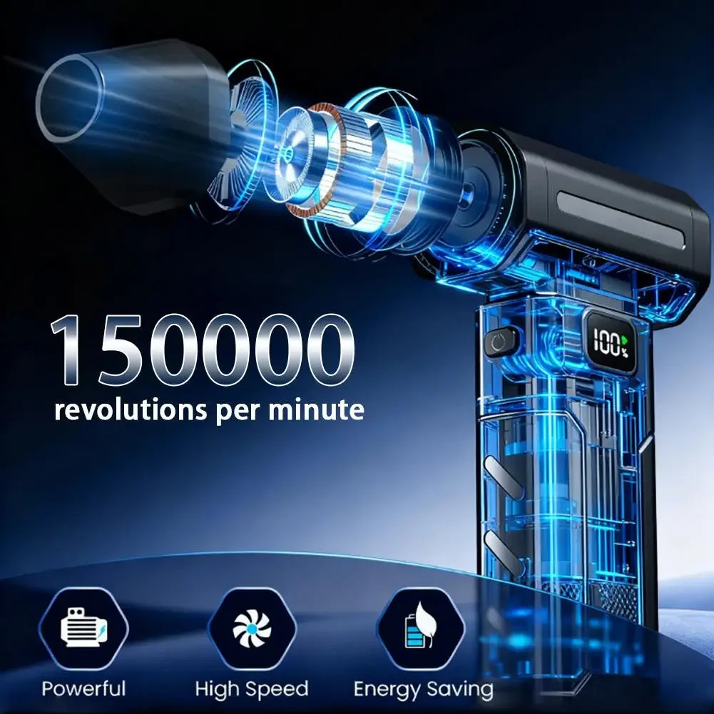 X8 Brushless Turbo Jet Fan Blower 150000RPM Powerful Electric Air Blower Vacuum Dust Cleaner Portable Dust Cleaner Violent Fan.