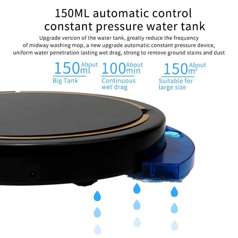 New Wireless Smart Vacuum Cleaner App Control Wet And Dry Floor Sweep 2800PA Suction Super Quiet Mopping Machine Cleaning Robot.