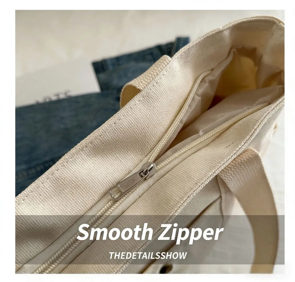 Homefish Capacity Canvas Tote Bags for Work Commuting Carrying Bag College Style Student Outfit Book Shoulder Bag Shopping Bag.