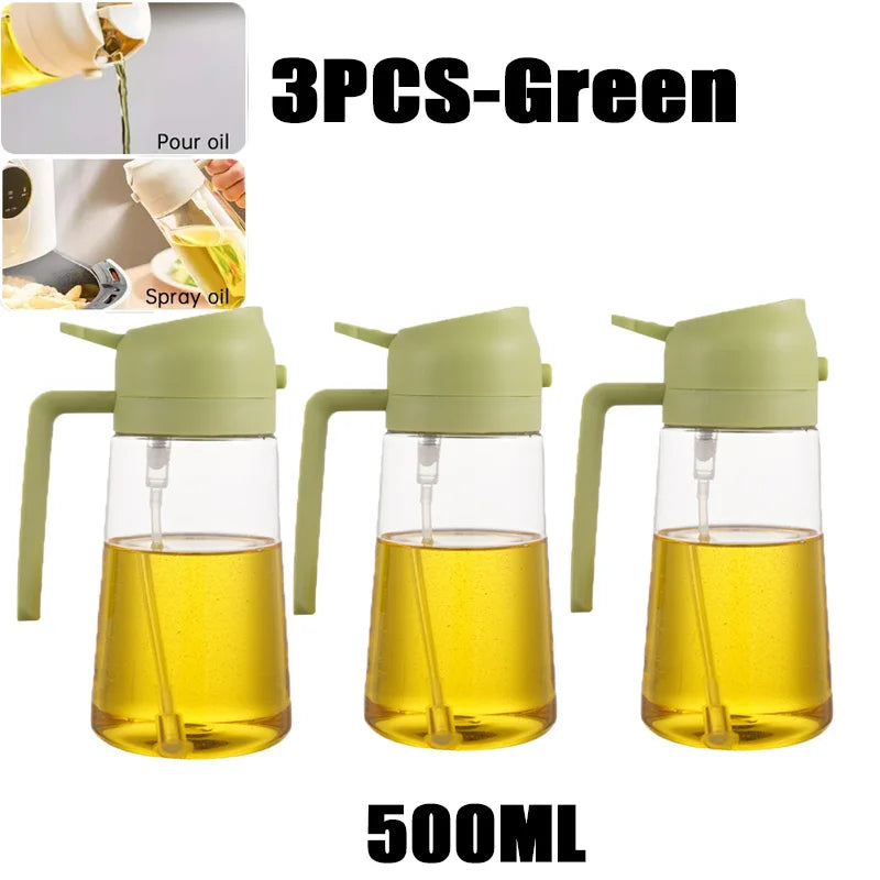 200/300/500ml Oil Spray Bottle BBQ Cooking Olive Oil Sprayer Plastic Baking Oil Spray Empty Bottle Vinegar Bottle Or  Oil brush.
