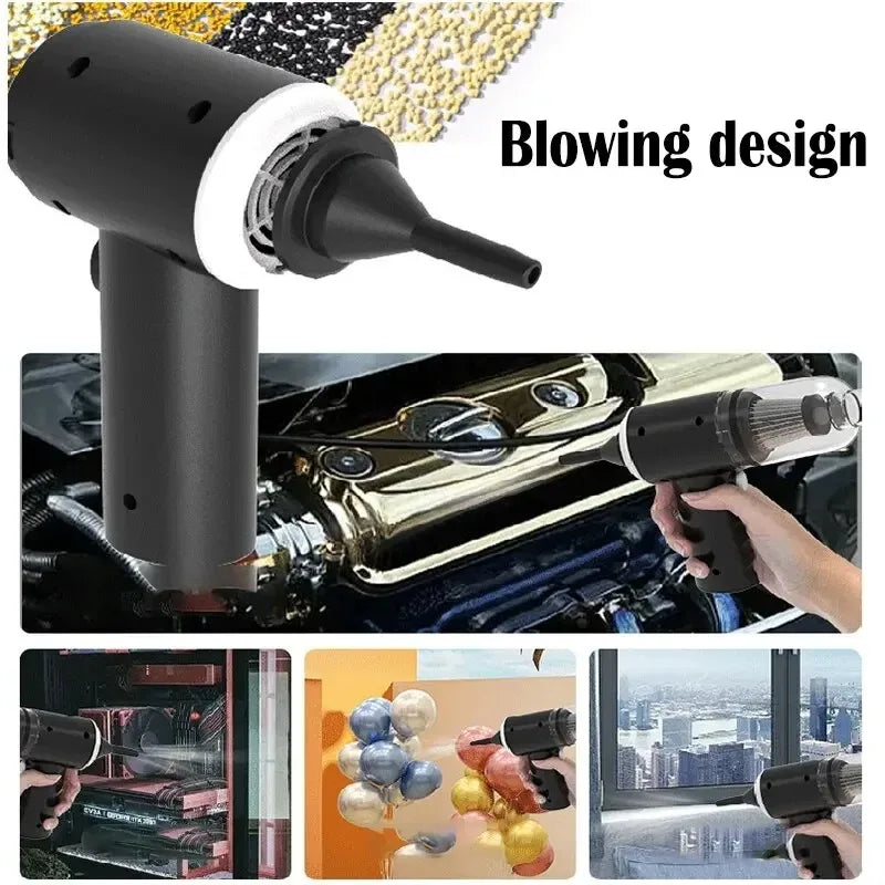 9000Pa Wireless Car Vacuum Cleaner USB Charging 1200mAh Portable Cleaning Appliance Mini Wet and Dry Vacuum Cleaner Household.
