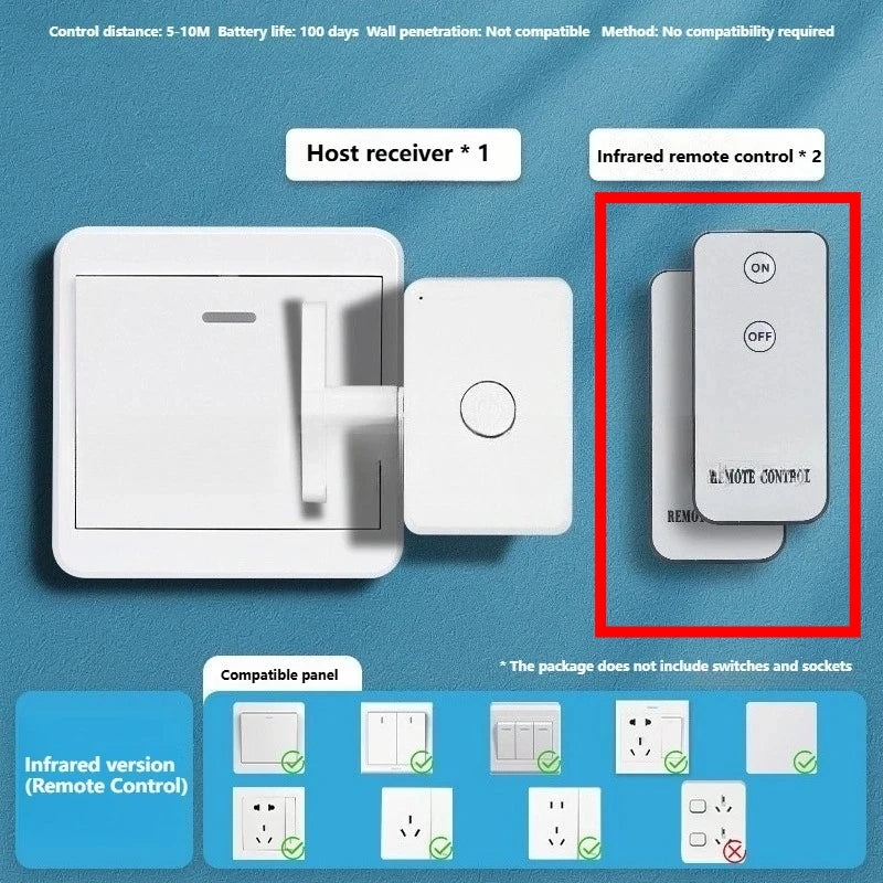 Charging Intelligence Wireless Control Light Switch Off Tool Automatic Button Indoor Light remote Switch  Portable Smart Control.