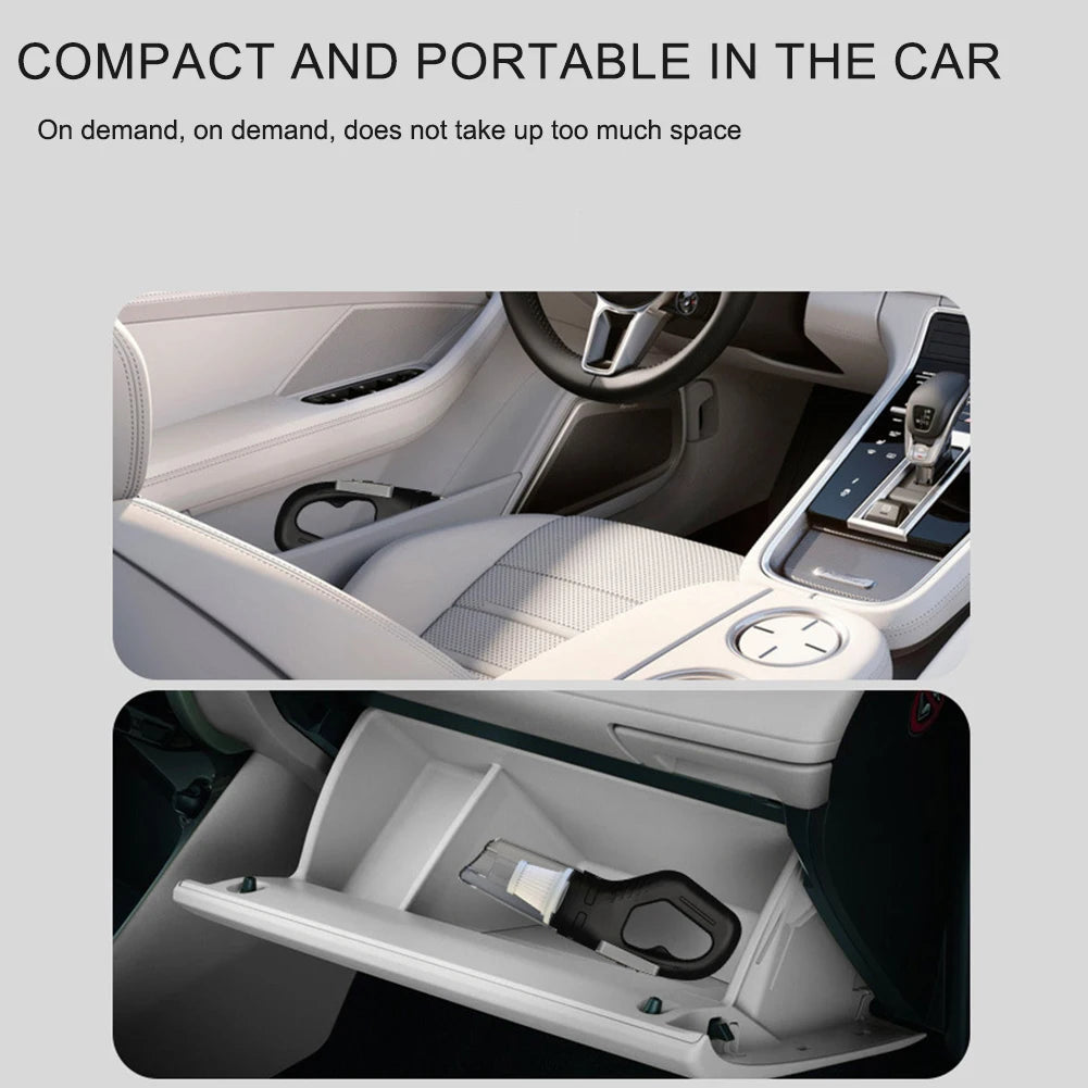120W Portable Car Vacuum Cleaner USB Charging Handheld Cordless Vacuum Cleaner Powerful Suction for Auto/Home/Office/Pet Hair.