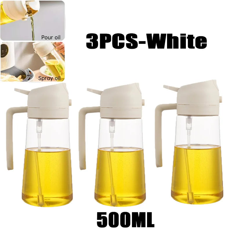 200/300/500ml Oil Spray Bottle BBQ Cooking Olive Oil Sprayer Plastic Baking Oil Spray Empty Bottle Vinegar Bottle Or  Oil brush.
