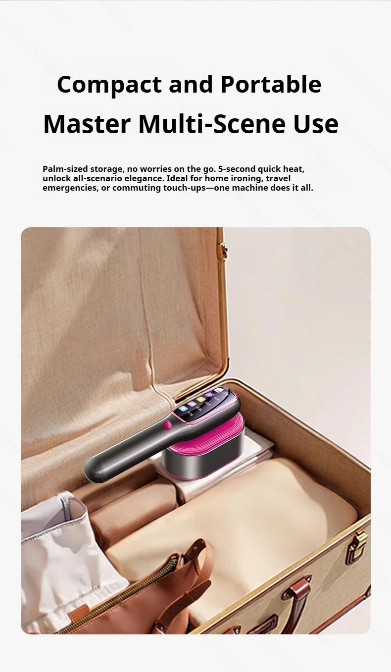 NEW Handheld Steam Iron Garment Steamer Portable Mini for Clothes Fast Heating Travel Garment Fabric Press Machine with Home.