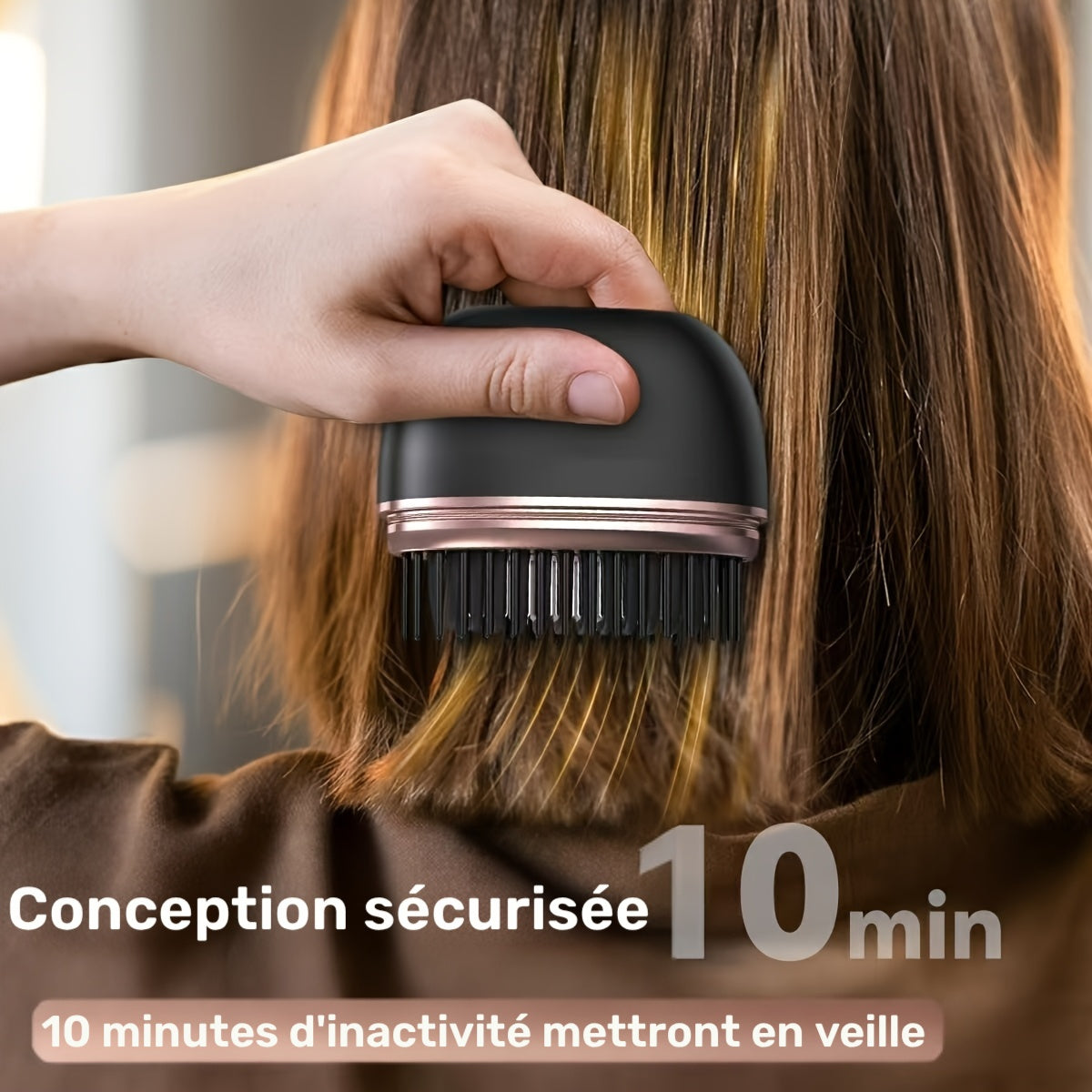 Brosse Lissante Chauffante Sans Fil – Cheveux Lisses et Brillants en Quelques Minutes